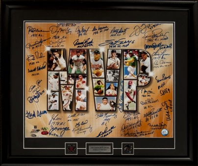 MVP Award Winner Multi-Signed Image with 37 Signatures including Aaron, Rose and Berra 